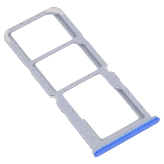 For OPPO A54 CPH2239 / A55 4G SIM Card Tray + SIM Card Tray + Micro SD Card Tray(Blue) by buy2fix