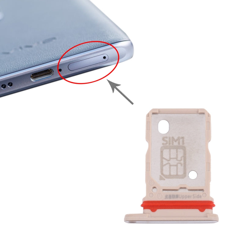 For vivo X60 Pro+ V2056A SIM Card Tray + SIM Card Tray (Gold) by buy2fix