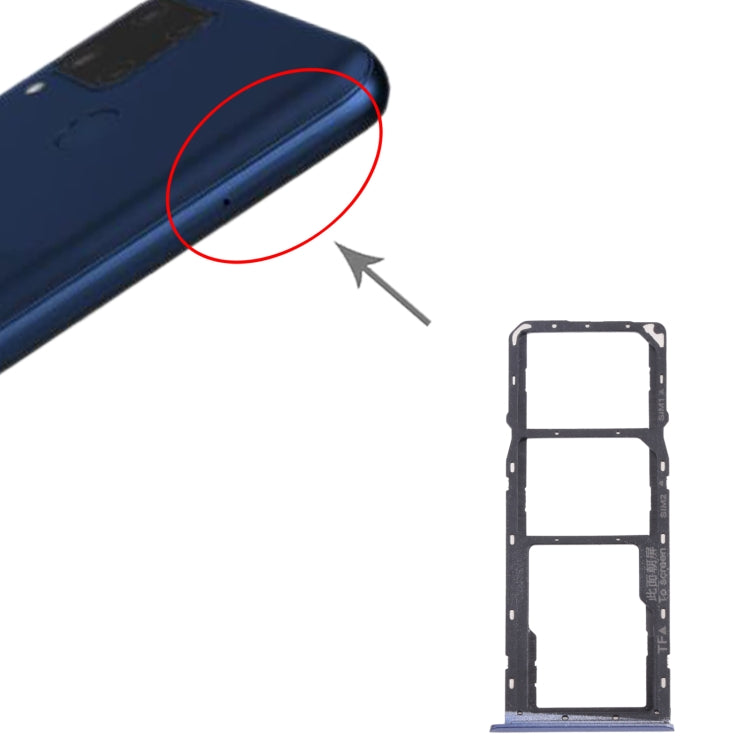 For OPPO Realme C15 RMX2180 SIM Card Tray + SIM Card Tray + Micro SD Card Tray (Blue) by buy2fix