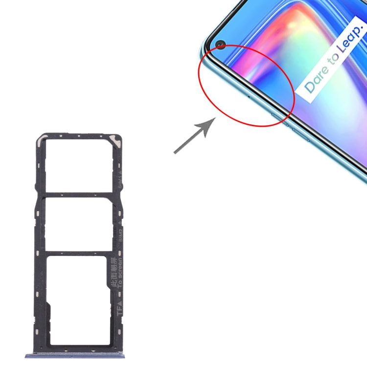 For OPPO Realme 7 (Global) SIM Card Tray + SIM Card Tray + Micro SD Card Tray (Blue) by buy2fix