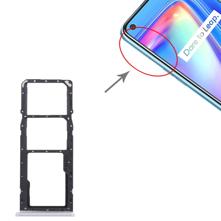 For OPPO Realme 7 (Global) SIM Card Tray + SIM Card Tray + Micro SD Card Tray (Silver) by buy2fix