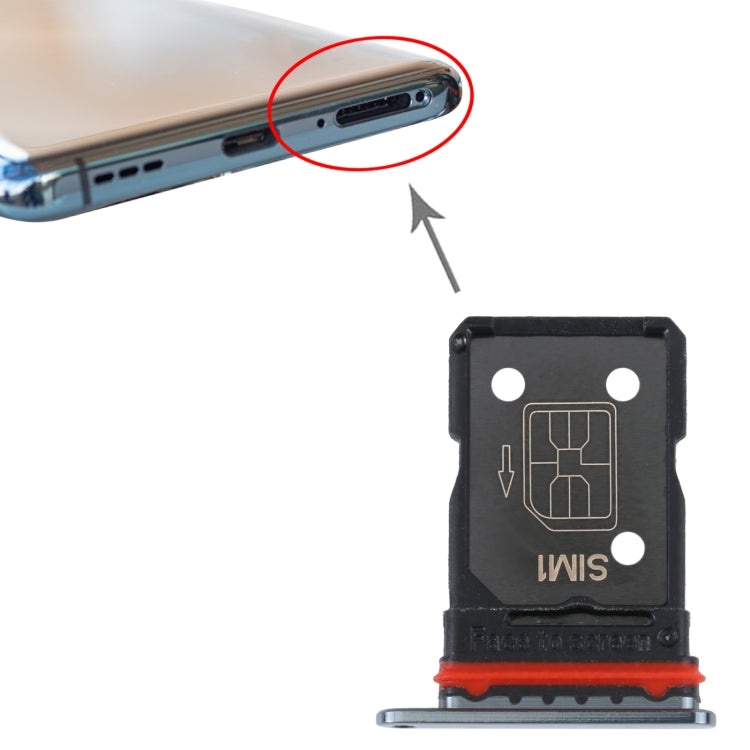 For OPPO Find X3 PEDM00 / Find X3 Pro SIM Card Tray + SIM Card Tray (Black) by buy2fix