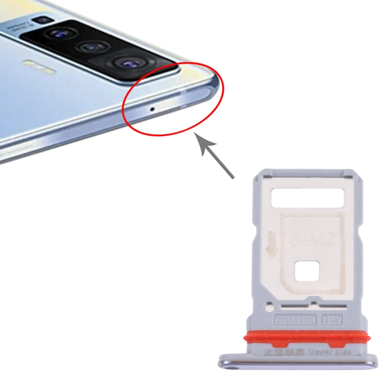 For vivo S9e SIM Card Tray + SIM Card Tray (White) by buy2fix