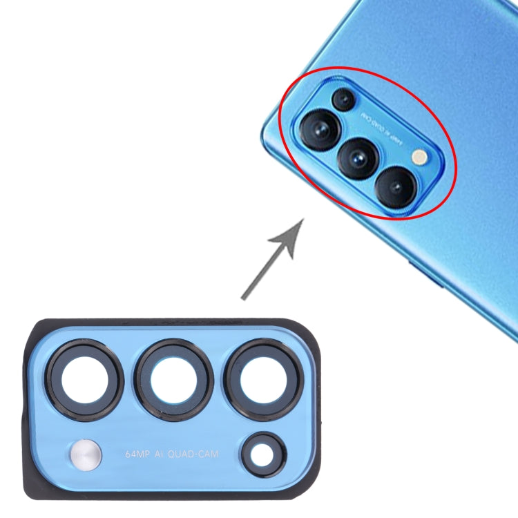 For OPPO Reno5 Pro 5G PDSM00, PDST00, CPH2201 Camera Lens Cover (Blue) by buy2fix