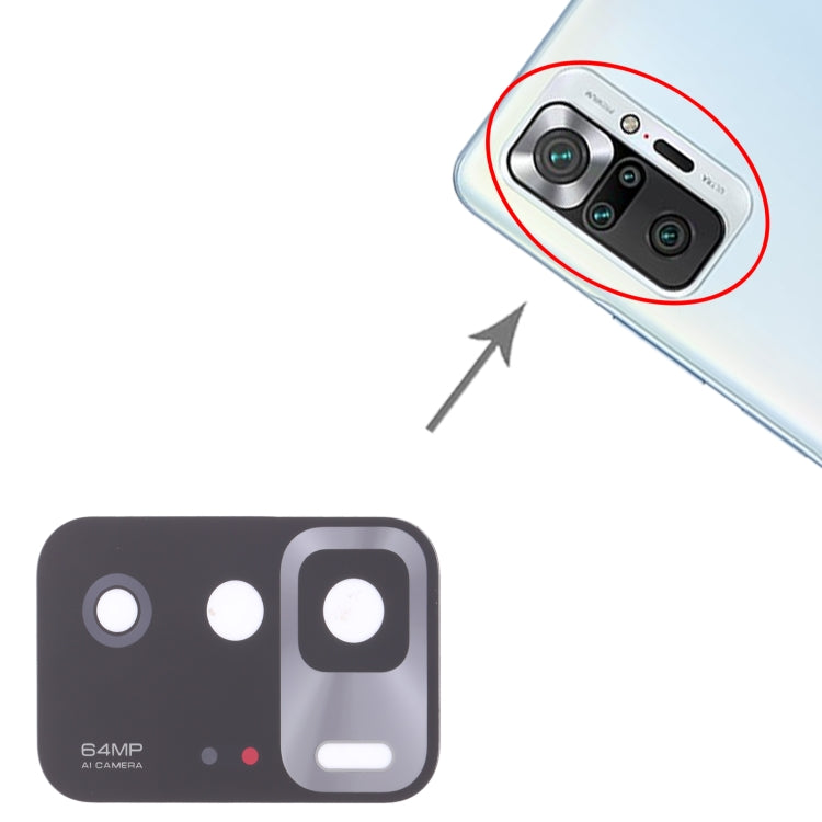 10 PCS Back Camera Lens for Xiaomi Redmi Note 10 Pro 5G / Poco X3 GT by buy2fix