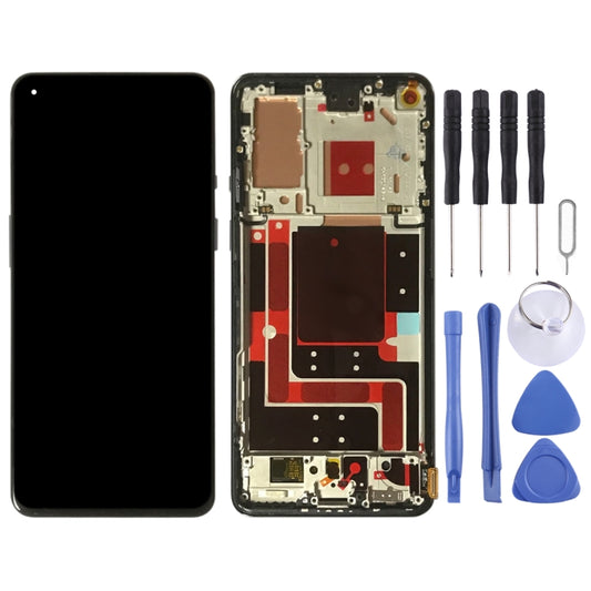 For OnePlus 9 LE2113 LE2111 LE2110 Digitizer Full Assembly With Frame Original LCD Screen (Purple) by buy2fix