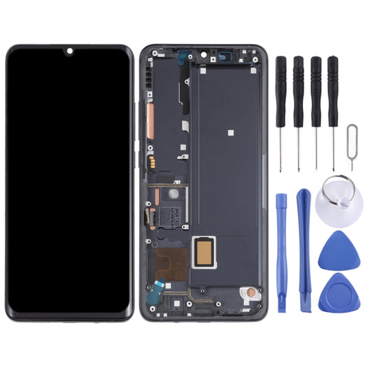 AMOLED LCD Screen for Xiaomi Mi Note 10 Lite M2002F4LG Digitizer Full Assembly with Frame(Black) by buy2fix