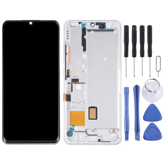 AMOLED LCD Screen for Xiaomi Mi Note 10 Lite M2002F4LG Digitizer Full Assembly with Frame(Silver) by buy2fix