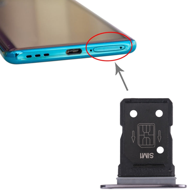 For OPPO Find X2 SIM Card Tray + SIM Card Tray (Black) by buy2fix