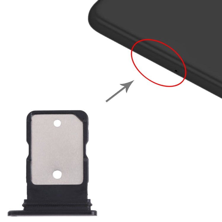 SIM Card Tray for Google Pixel 4a (Black) by buy2fix