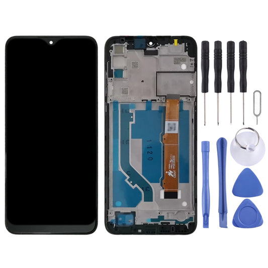 LCD Screen and Digitizer Full Assembly With Frame for Alcatel 1S 2020 OT5028 5028 5028Y 5028A 5028D 5028U(Black) by buy2fix