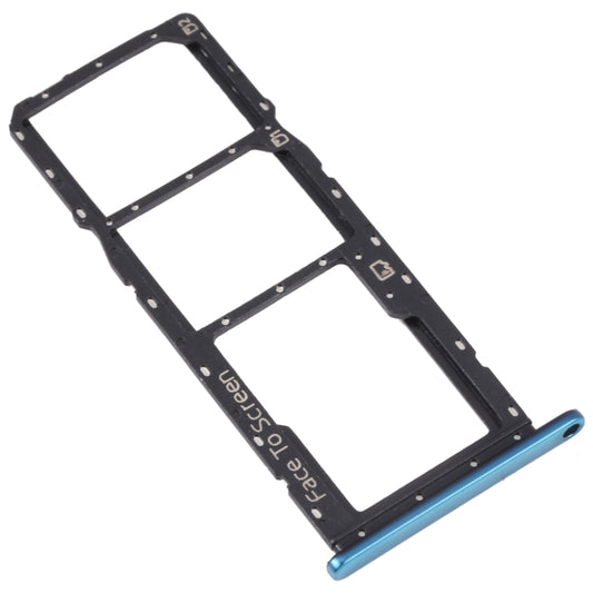For ZTE Blade V40 Vita SIM Card Tray + SIM Card Tray + Micro SD Card Tray (Blue) by buy2fix