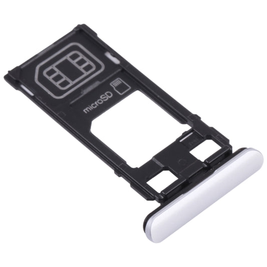 SIM Card Tray + Micro SD Card Tray for Sony Xperia 1 / Xperia XZ4 (Silver) by buy2fix
