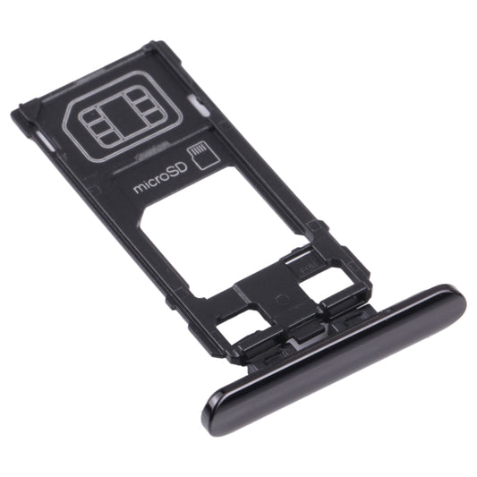 SIM Card Tray + Micro SD Card Tray for Sony Xperia 5 (Black) by buy2fix