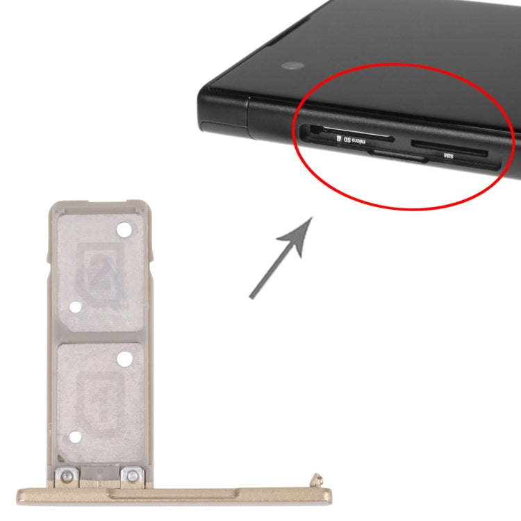 SIM Card Tray + SIM Card Tray for Sony Xperia XA1 Ultra / Xperia XA1 (Gold) by buy2fix