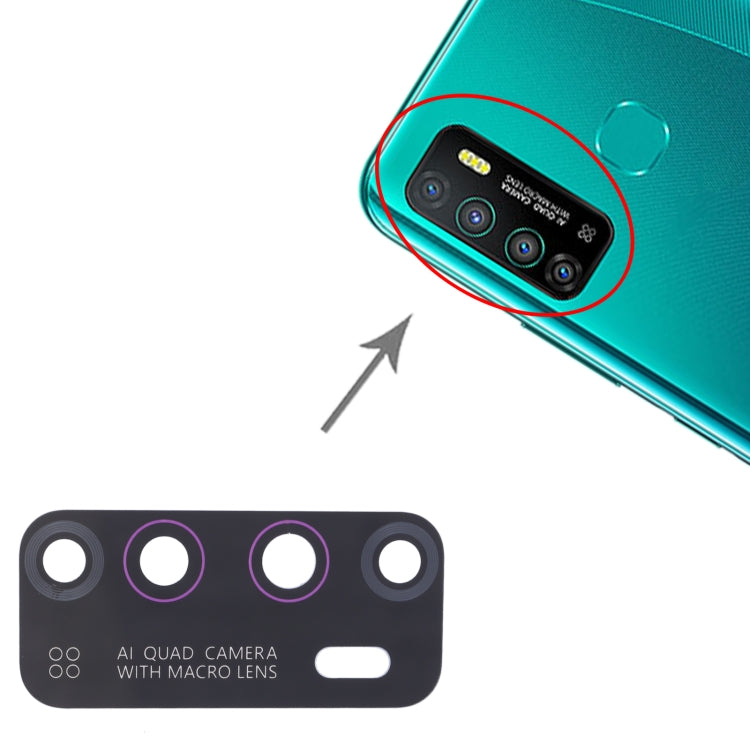 For Infinix Hot 9 X655C, X655, X655D 10pcs Back Camera Lens by buy2fix