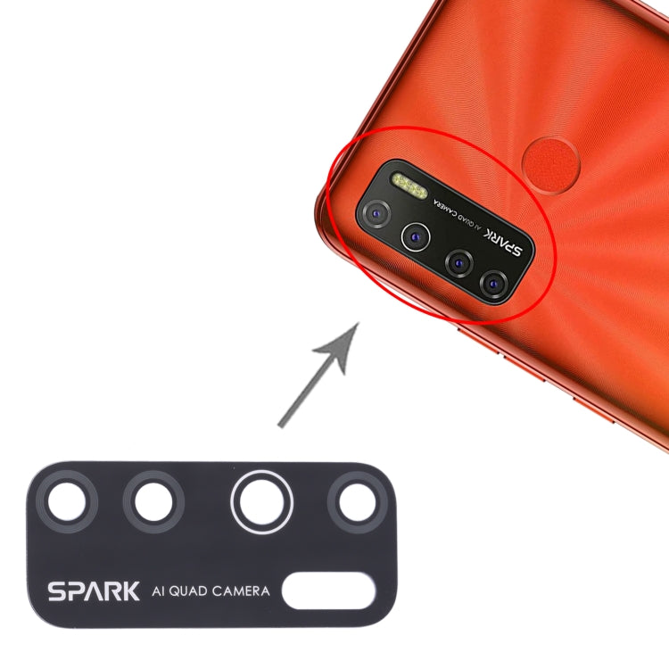 For Tecno Spark 5 / Spark 5 pro KE5, KD7 10pcs Back Camera Lens by buy2fix