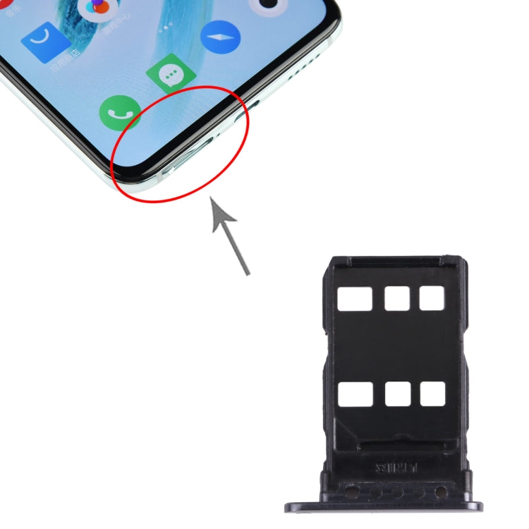 For Meizu 17 / 17 Pro SIM Card Tray + SIM Card Tray (Black) by buy2fix