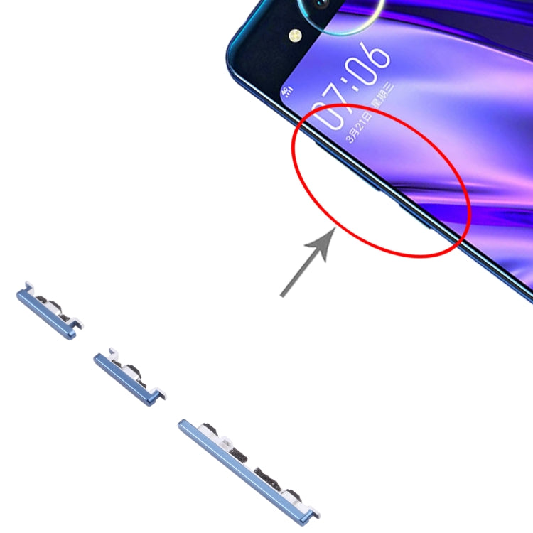 For vivo NEX Dual Display Power Button and Volume Control Button (Blue) by buy2fix