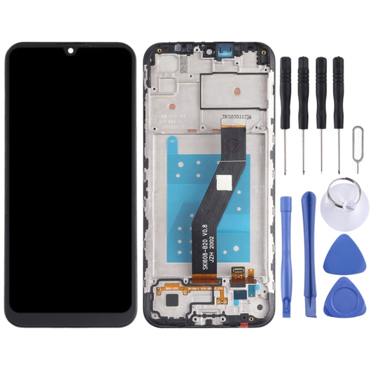 TFT LCD Screen for Motorola Moto E6S XT2053 XT2053-2 Digitizer Full Assembly with Frame (Black) by buy2fix