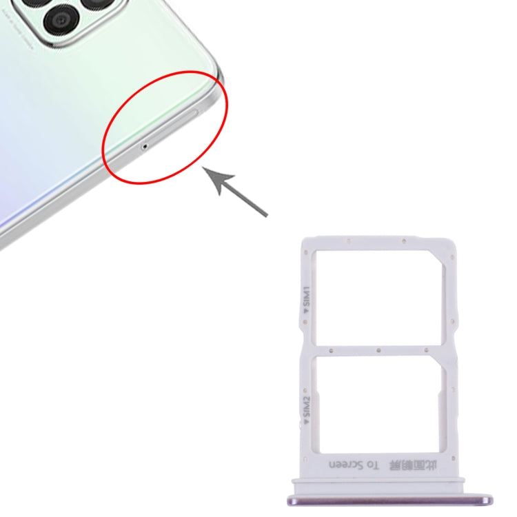 SIM Card Tray + SIM Card Tray for Huawei Nova 8 se Youth (Purple) by buy2fix