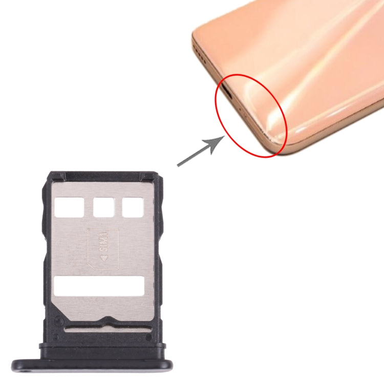 SIM Card Tray for Honor X20 SE(Black) by buy2fix