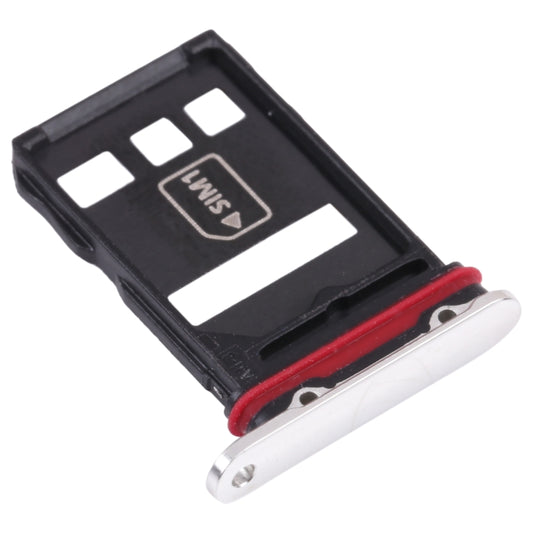 SIM Card Tray + NM Card Tray for Huawei Mate 40 Pro+ (Silver) by buy2fix