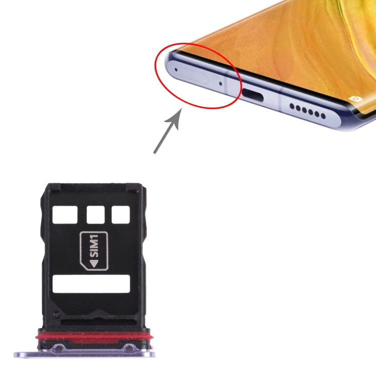 SIM Card Tray + NM Card Tray for Huawei Mate 30E Pro 5G (Purple) by buy2fix