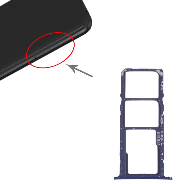 SIM Card Tray + SIM Card Tray + Micro SD Card Tray for Huawei Y5 lite (2018) (Blue) by buy2fix