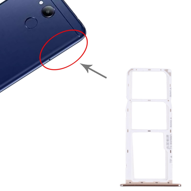 SIM Card Tray + SIM Card Tray + Micro SD Card Tray for Honor 7A Pro (Silver) by buy2fix