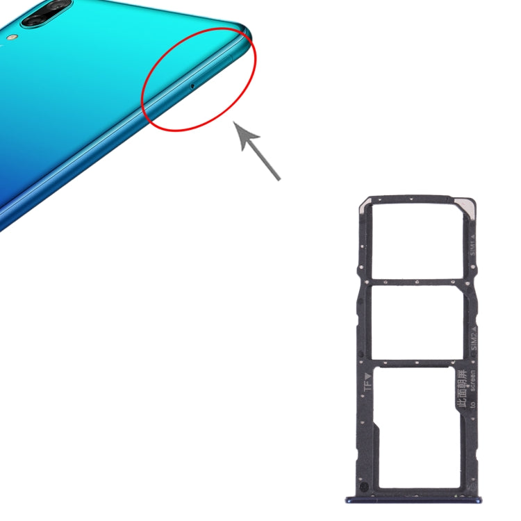SIM Card Tray + SIM Card Tray + Micro SD Card Tray for Huawei Y7 Pro 2018 (Blue) by buy2fix