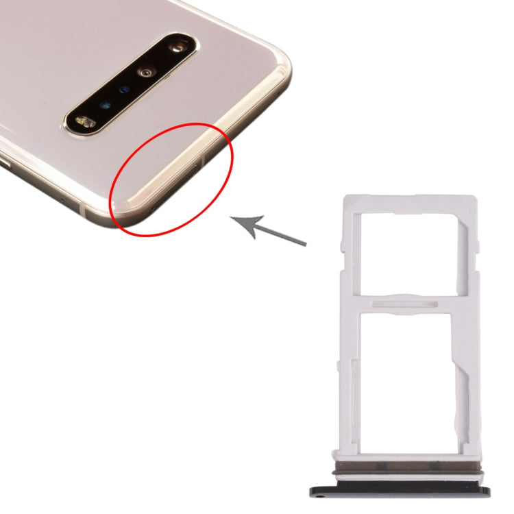 SIM Card Tray + SIM Card Tray for LG V60 ThinQ 5G / V60 ThinQ 5G UW LM-V600, LM-V600VML, LMV600VML (Black) by buy2fix