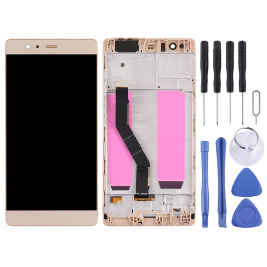 OLED LCD Screen for Huawei P9 Plus Digitizer Full Assembly with Frame(Gold) by buy2fix