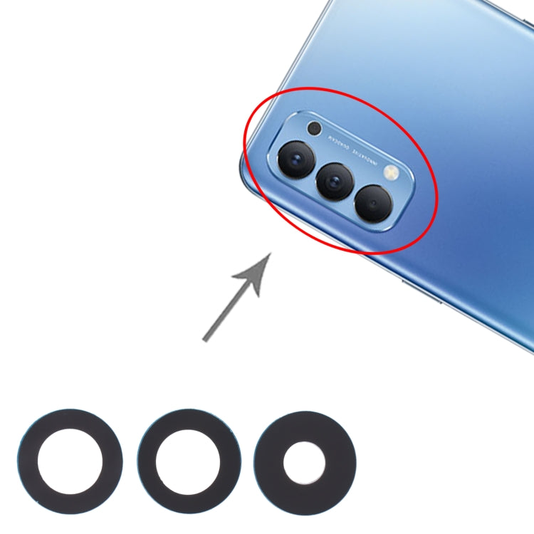 For OPPO Reno4 4G / Reno4 5G 10pcs Back Camera Lens by buy2fix