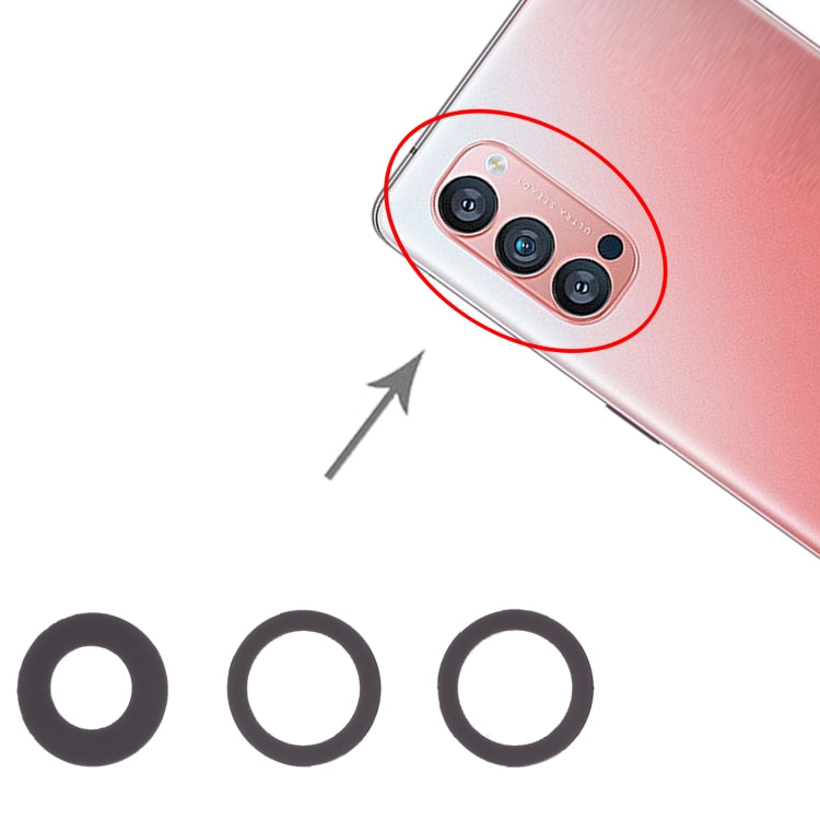 For OPPO Reno4 Pro 5G 10pcs Back Camera Lens by buy2fix