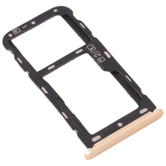 SIM Card Tray + Micro SD Card Tray for ZTE Blade V9 (Gold) by buy2fix