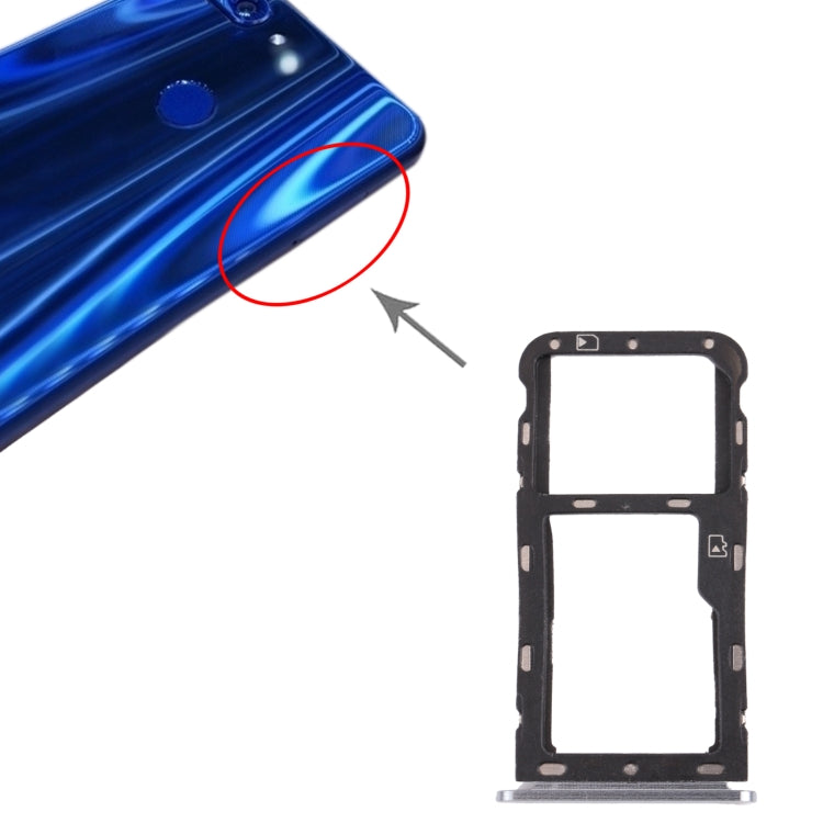 SIM Card Tray + Micro SD Card Tray for ZTE Blade V9 (Silver) by buy2fix