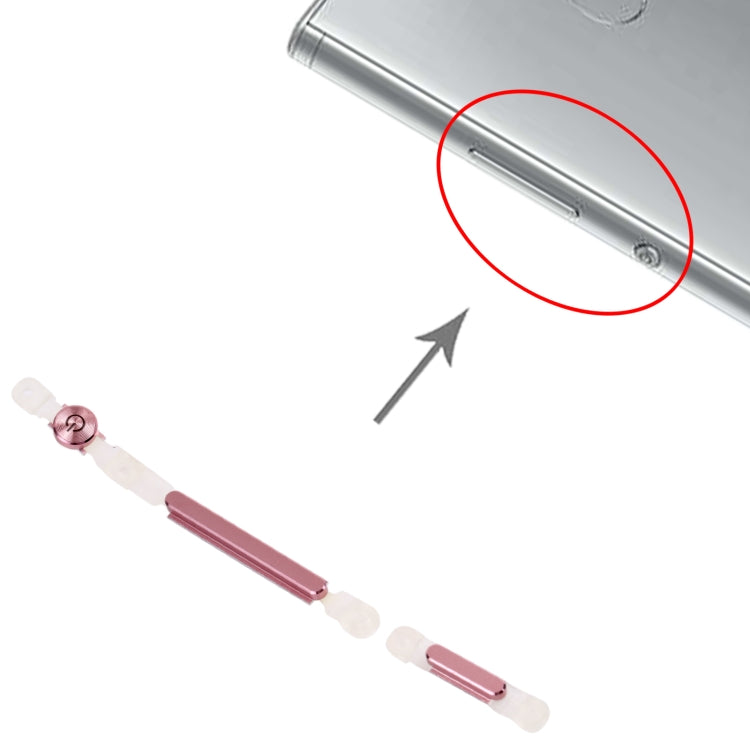 Power Button and Volume Control Button for Sony Xperia XA2 (Pink) by buy2fix