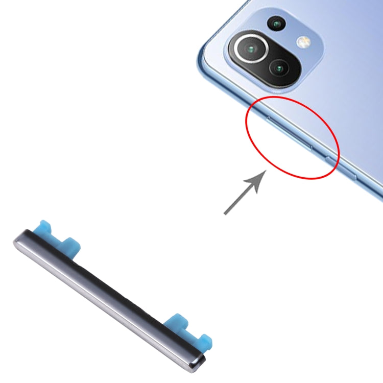 Volume Control Button for Xiaomi Mi 11 Lite (Silver) by buy2fix