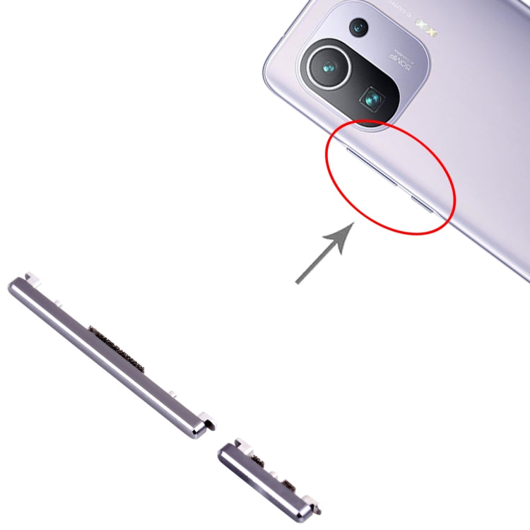 Power Button and Volume Control Button for Xiaomi Mi 11 Pro M2102k1AC (Black) by buy2fix