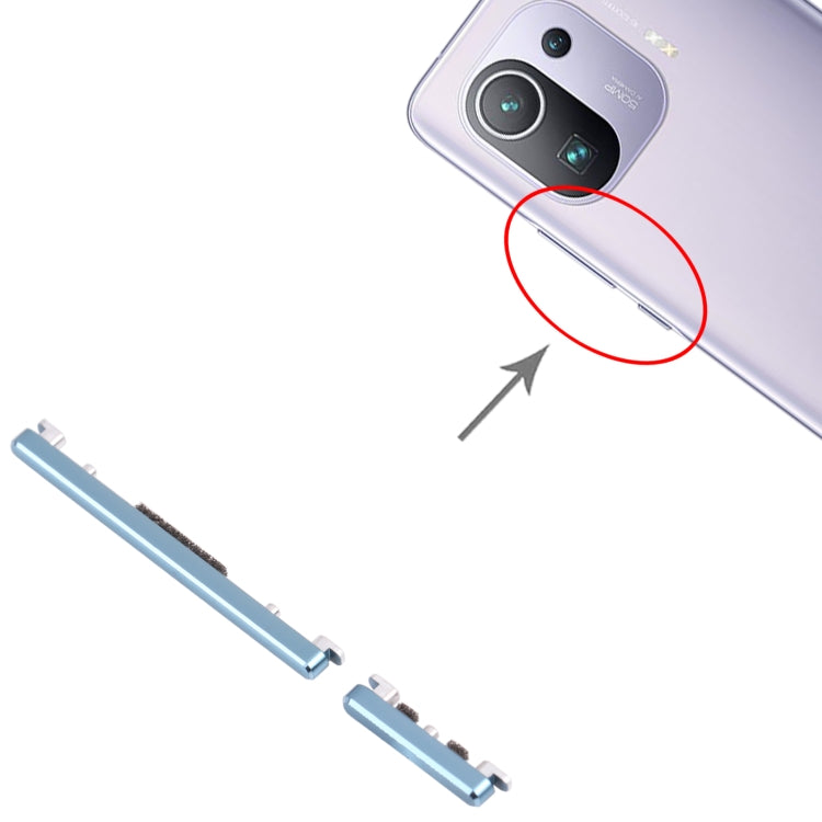 Power Button and Volume Control Button for Xiaomi Mi 11 Pro M2102k1AC (Green) by buy2fix