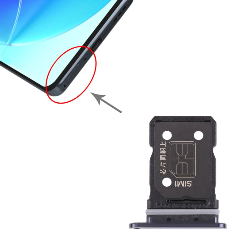 For OPPO Reno6 Pro 5G SIM Card Tray + SIM Card Tray (Black) by buy2fix