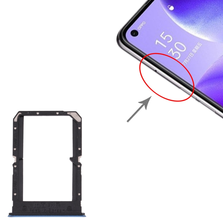 For OPPO Reno5 5G / Find X3 Lite PEGM00 PEGT00 CPH2145 SIM Card Tray + SIM Card Tray(Blue) by buy2fix