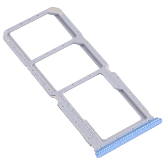 For OPPO A54S CPH2273 SIM Card Tray + SIM Card Tray + Micro SD Card Tray (Blue) by buy2fix