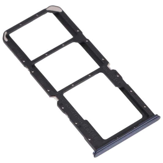 For OPPO A74 5G CPH2197 CPH2263 SIM Card Tray + SIM Card Tray + Micro SD Card Tray (Black) by buy2fix