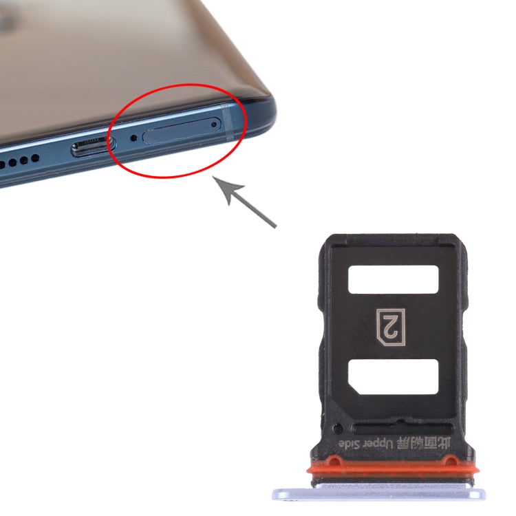 For vivo iQOO 3 5G SIM Card Tray + SIM Card Tray (Silver) by buy2fix