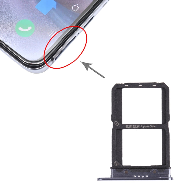 For vivo iQOO 5 5G SIM Card Tray + SIM Card Tray (Black) by buy2fix