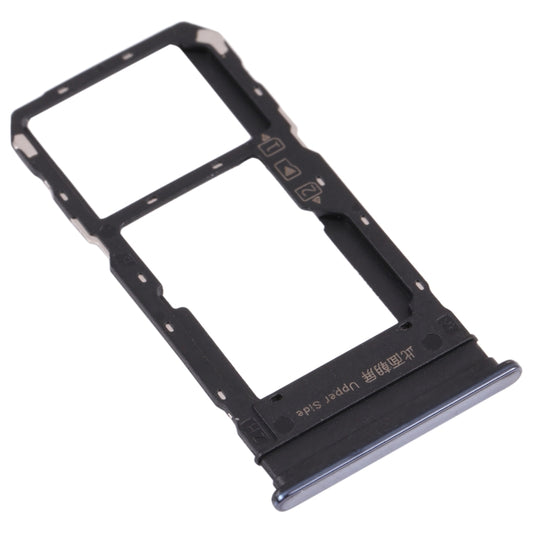 For vivo Y76s V2156A SIM Card Tray + SIM Card Tray / Micro SD Card Tray (Black) by buy2fix