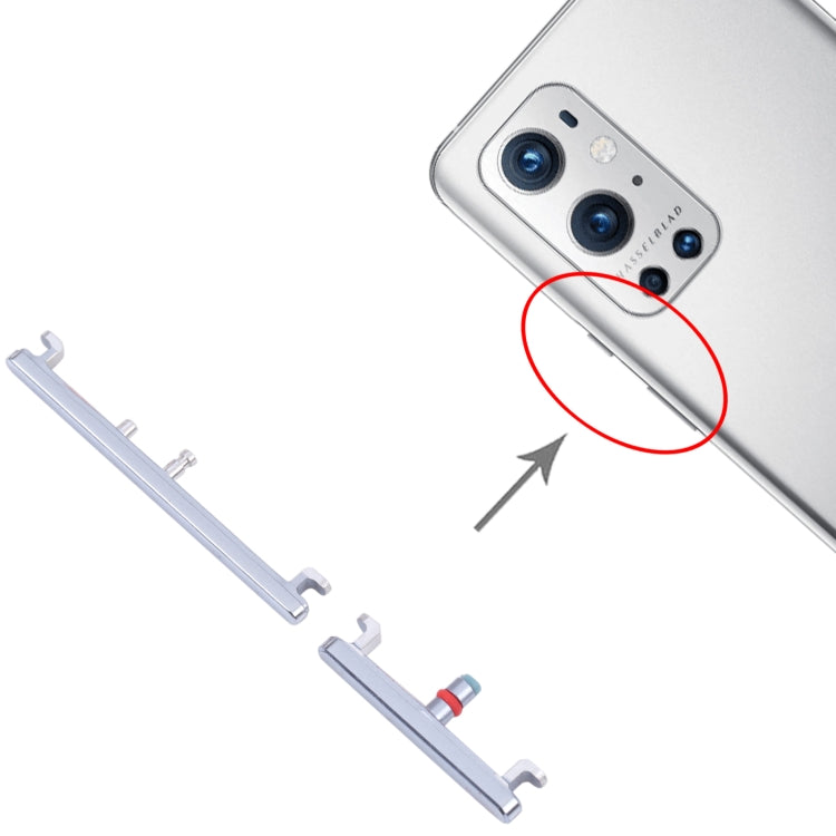 For OnePlus 9 Pro Original Power Button and Volume Control Button (Silver) by buy2fix