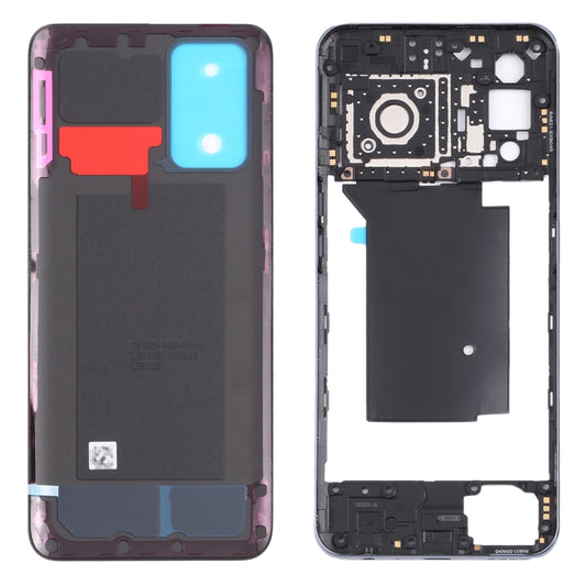 For OPPO Realme GT Neo RMX3031 Middle Frame Bezel Plate + Battery Back Cover (Black) by buy2fix
